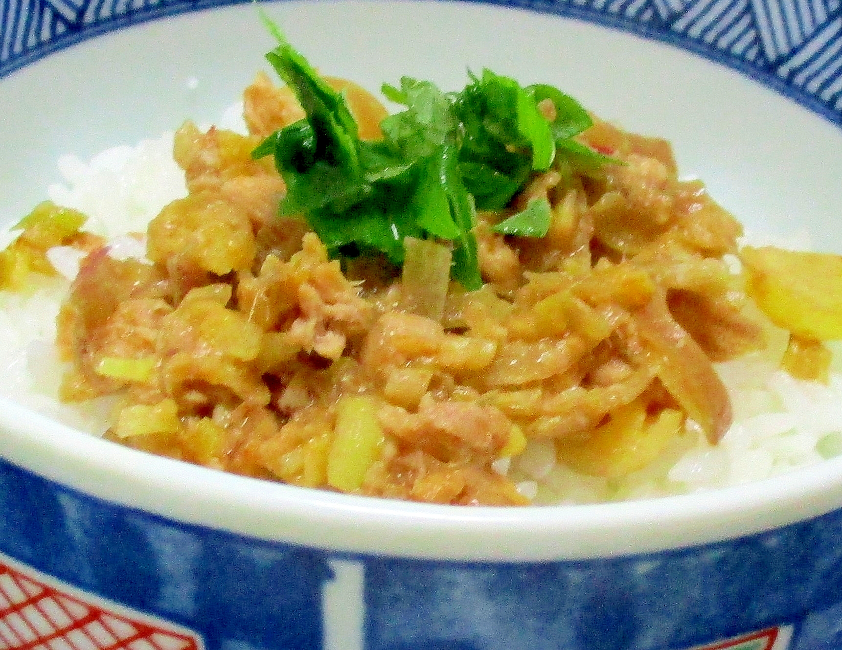 みょうがの辛味噌丼