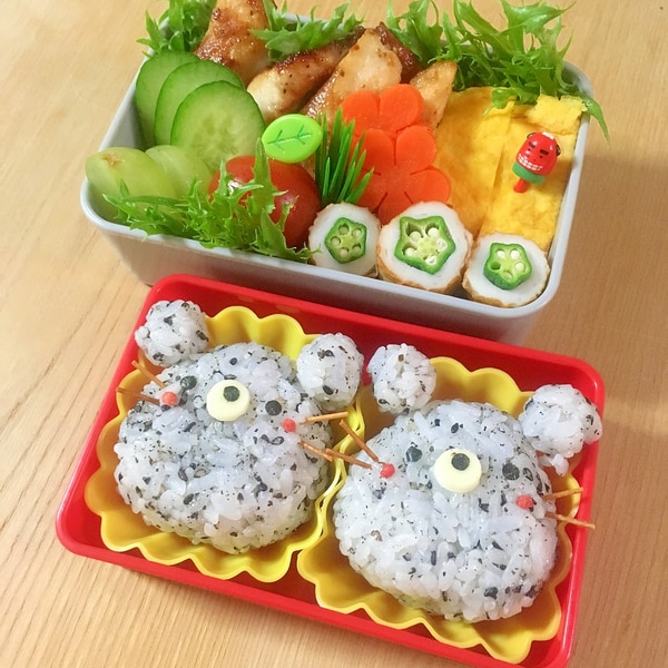 簡単キャラ弁 ねずみちゃんのデコおにぎり レシピ 作り方 By Cherry05 楽天レシピ 簡単キャラ弁 ねずみちゃんのデコおにぎり レシピ 作り方 By Cherry05 楽天レシピ