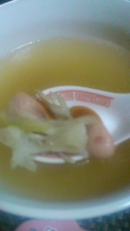 舞茸＆ウィンナー＆玉葱のスープ