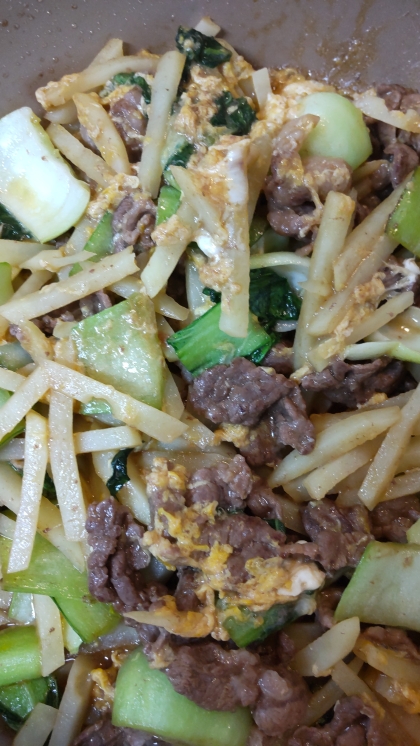 牛肉と青梗菜の炒め物