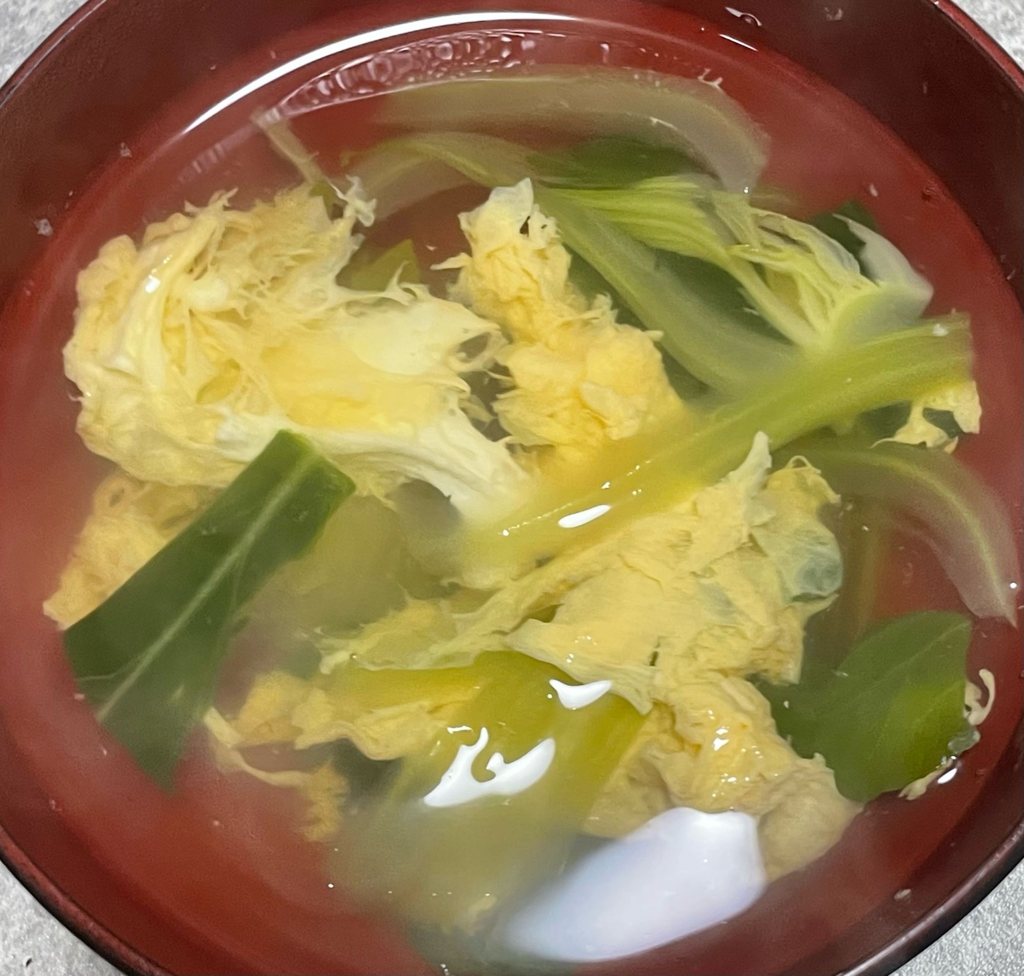 ♡ 青梗菜 たまご スープ
