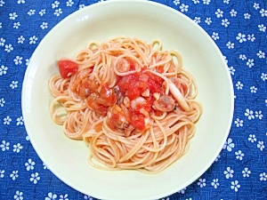 シーフードのトマトスパゲティ
