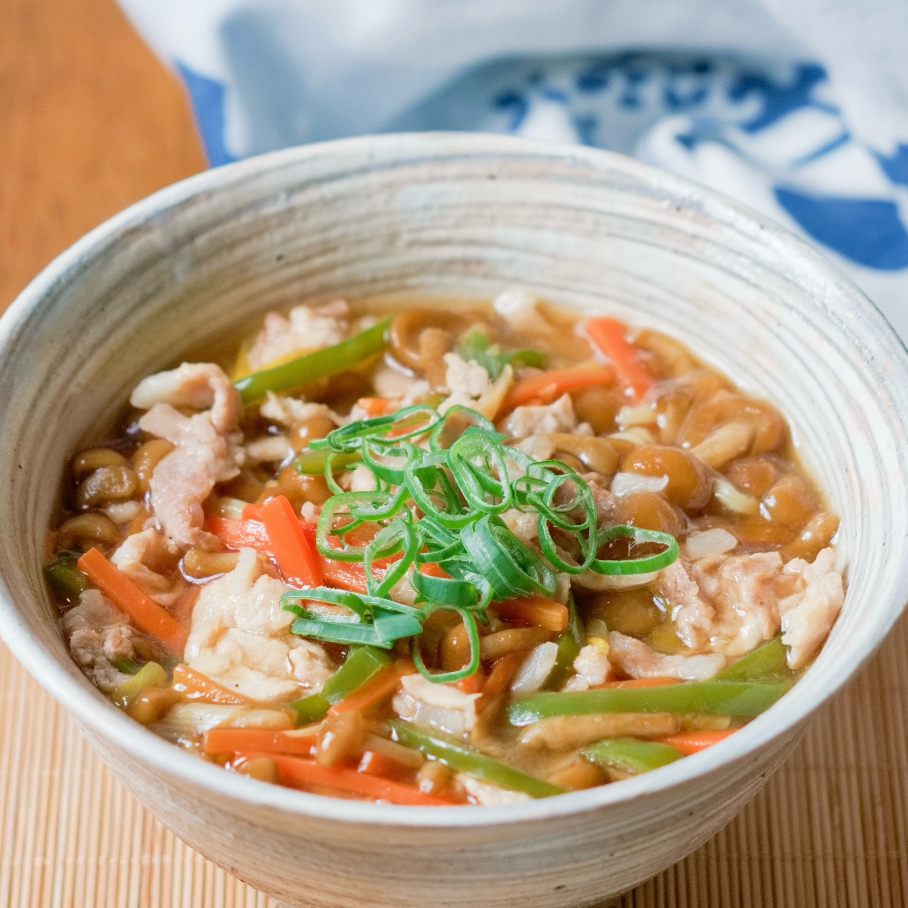 なめこの五目あんかけラーメン【中華・主食】