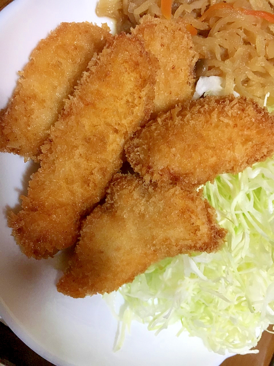 胸肉で一口チキンカツ