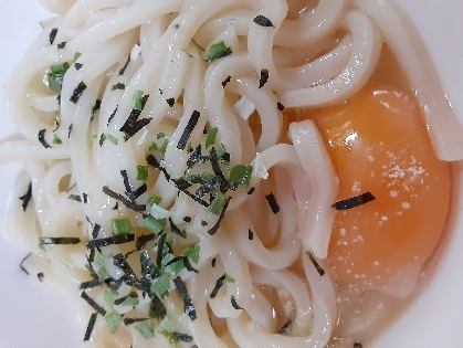 簡単！うま塩釜玉うどん☆