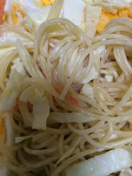 余ったパスタで作りました(o^^o)
とても美味しかったです(o^^o)