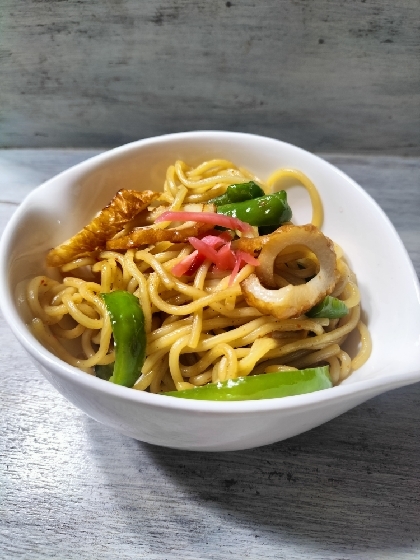 ソース焼きそば（ピーマン・たまねぎ・ちくわ）