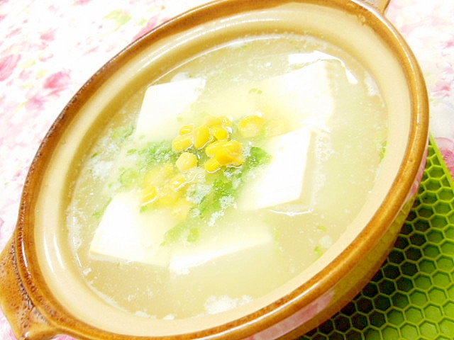 白湯de❤絹豆腐のとろっとお鍋❤