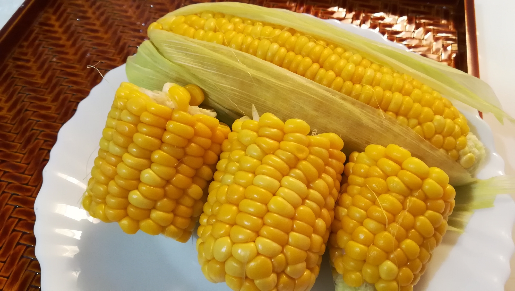 レンジで簡単！とうもろこし