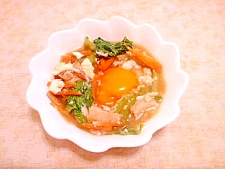 卵と野菜のあんかけスープ