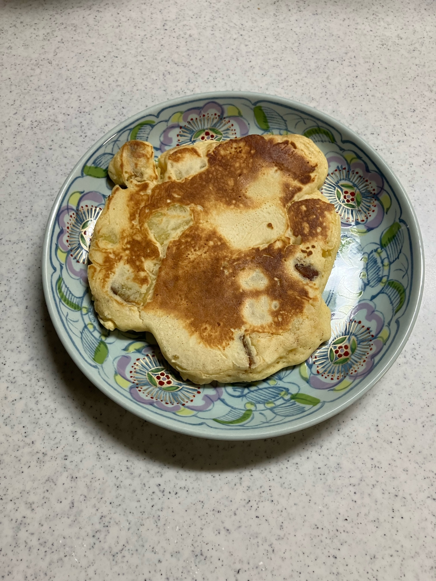 さつまいもときな粉のホットケーキ