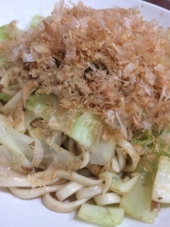 さっぱり梅とｱﾝﾁｮﾋﾞの焼きうどん