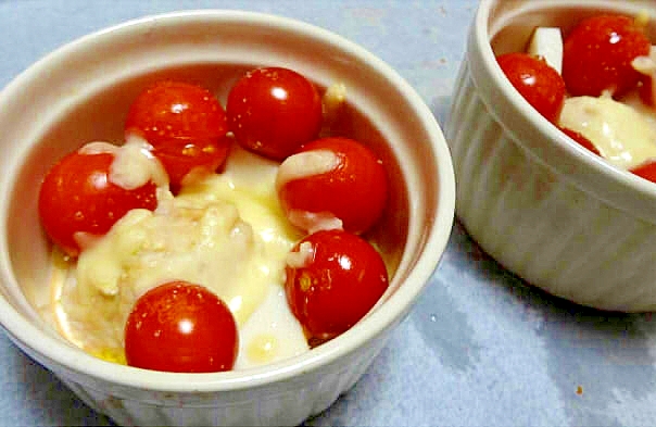 鶏ハムとプチトマトのオーブン焼き レシピ 作り方 By デラみーやん 楽天レシピ