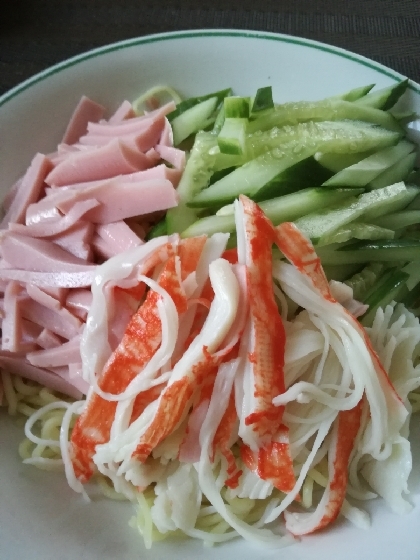 紅しょうががなかったけど作ってみました～夏は冷やし中華が食べたくなりますね！簡単で美味しかったです♪