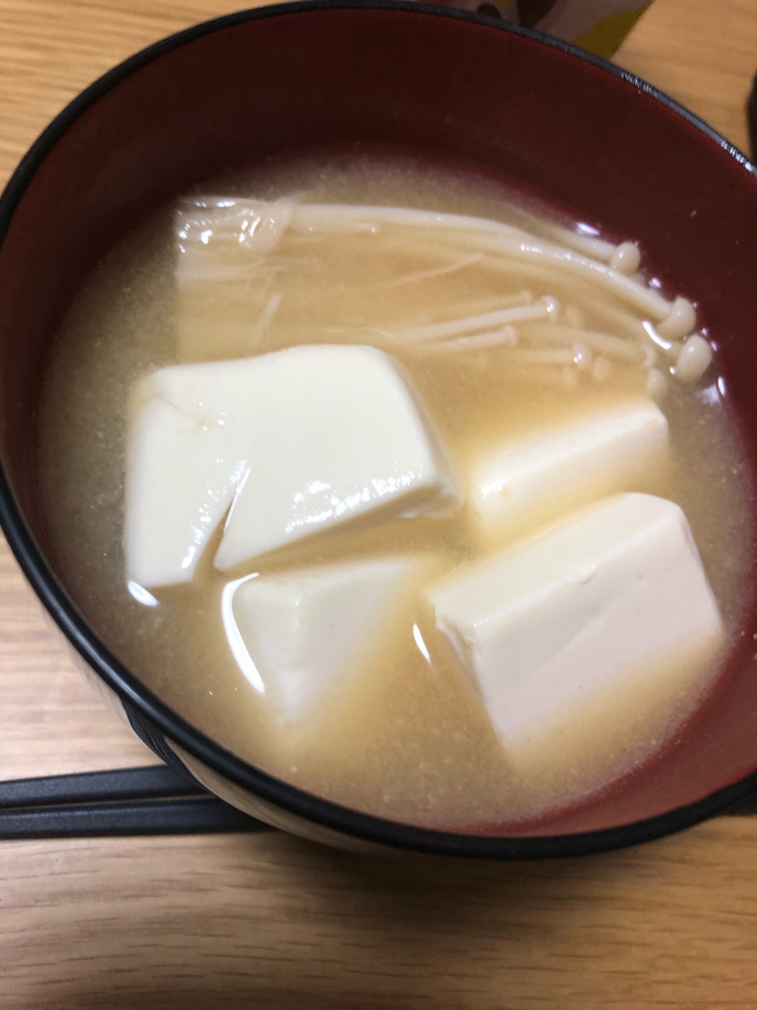 えのき茸&豆腐味噌汁