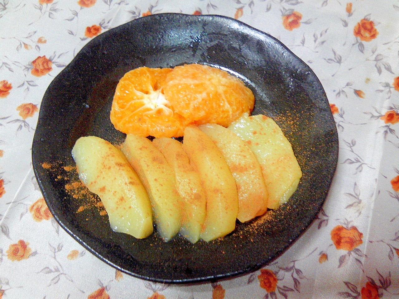 フルーツオレde蜜柑と林檎のコンポート