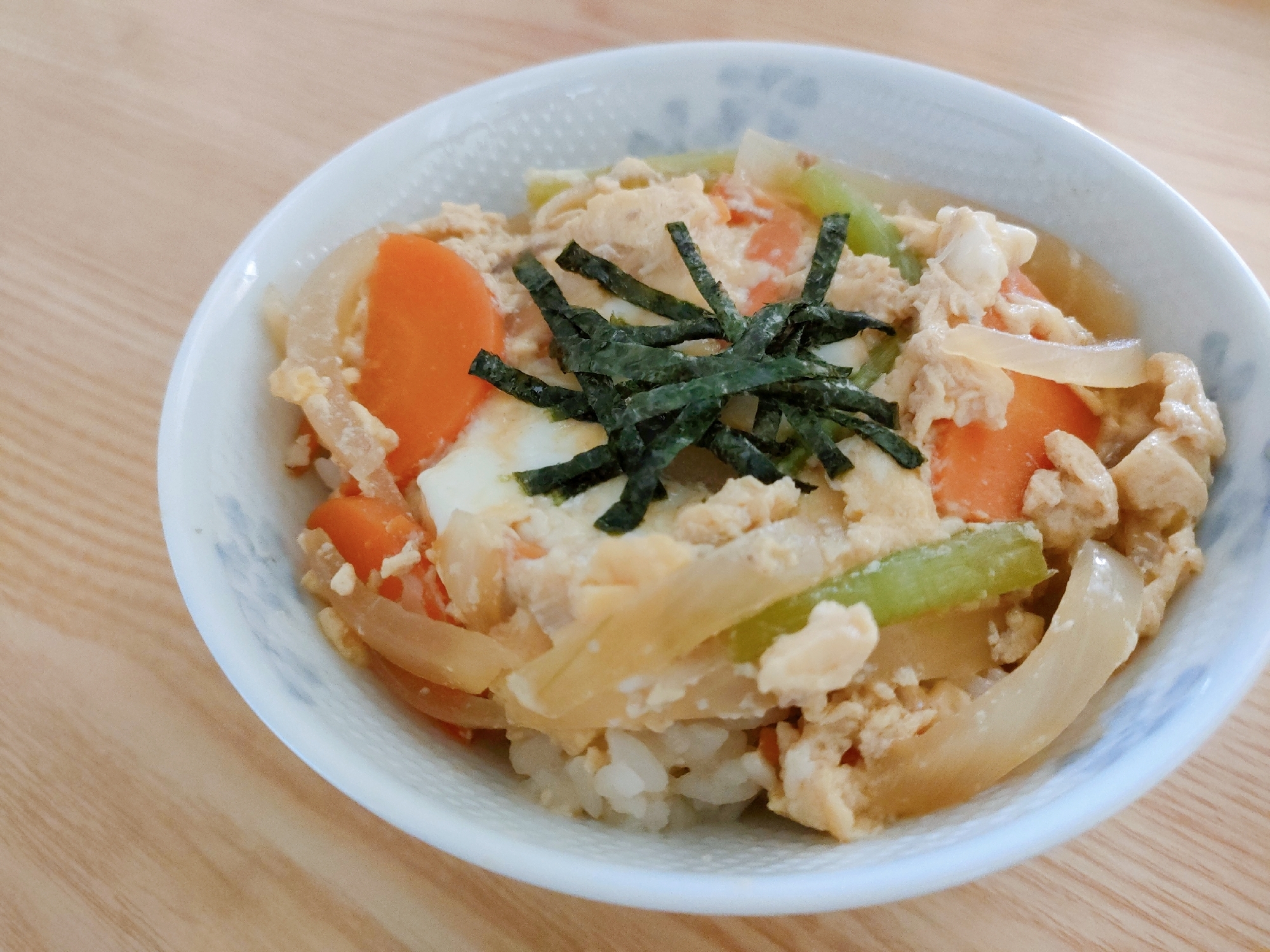 味噌汁リメイク☆玉子丼