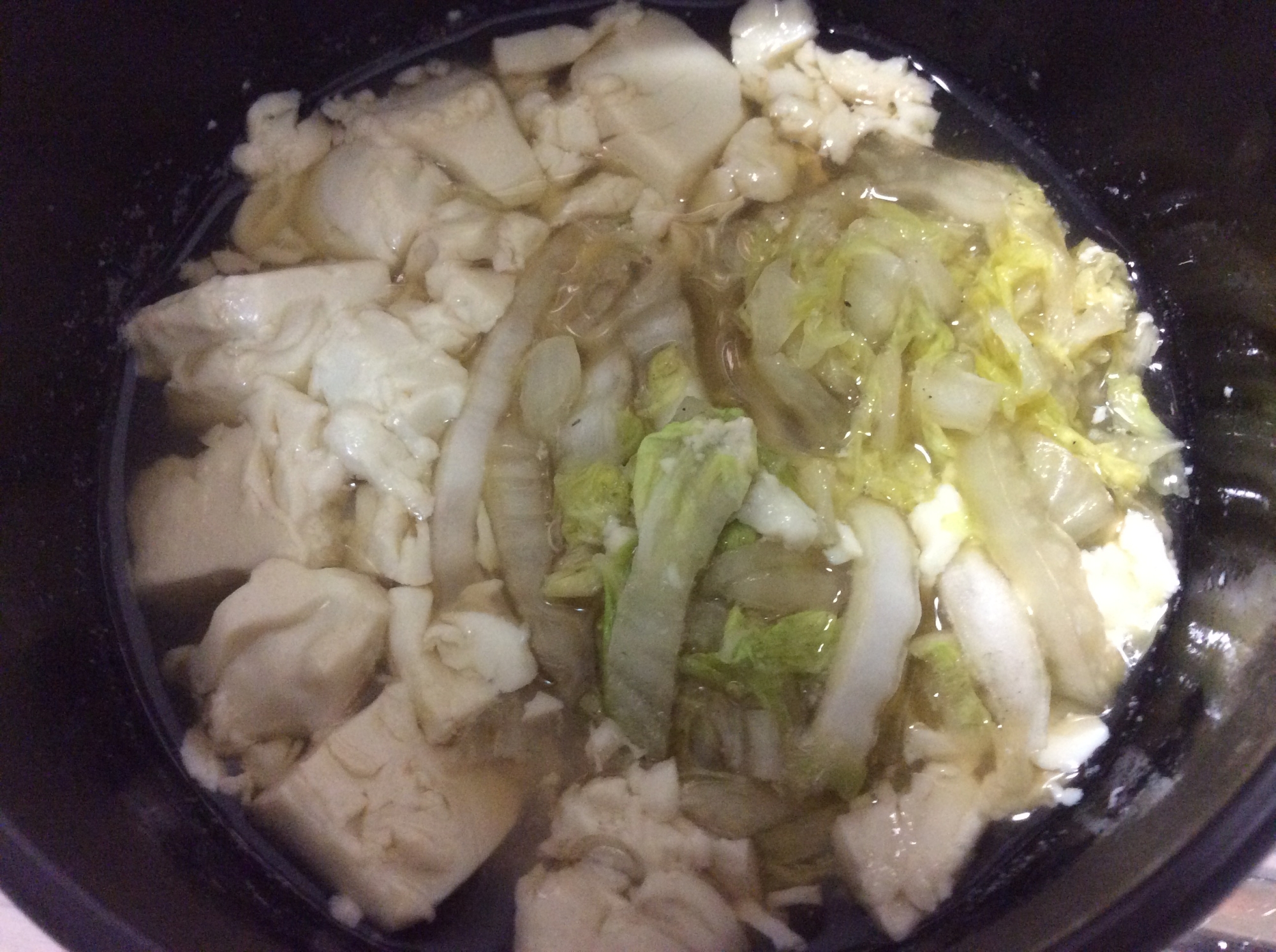 白菜と豆腐の煮物