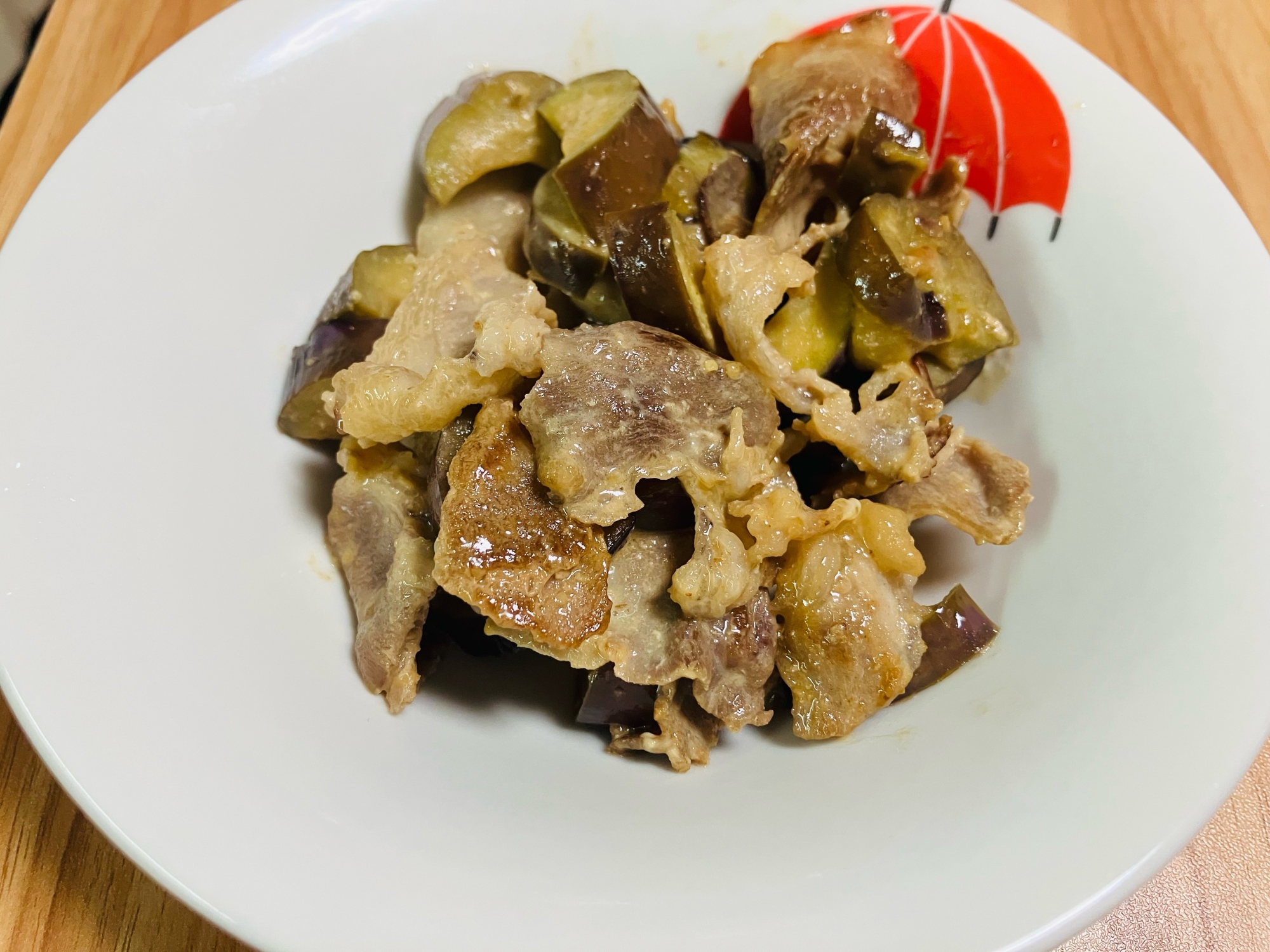 豚バラとナスのマヨポン炒め