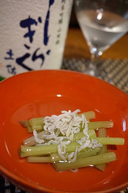 おうち居酒屋、山ふきのじゃこ煮