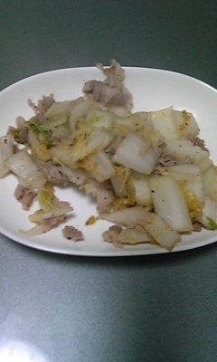 白菜と人参、豚肉の中華炒め煮