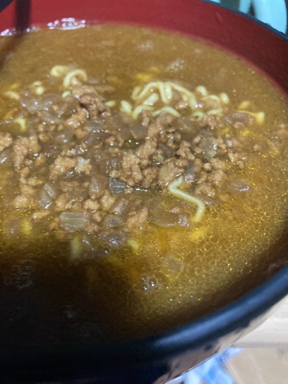 カレーリメイク☆節約カレーラーメン