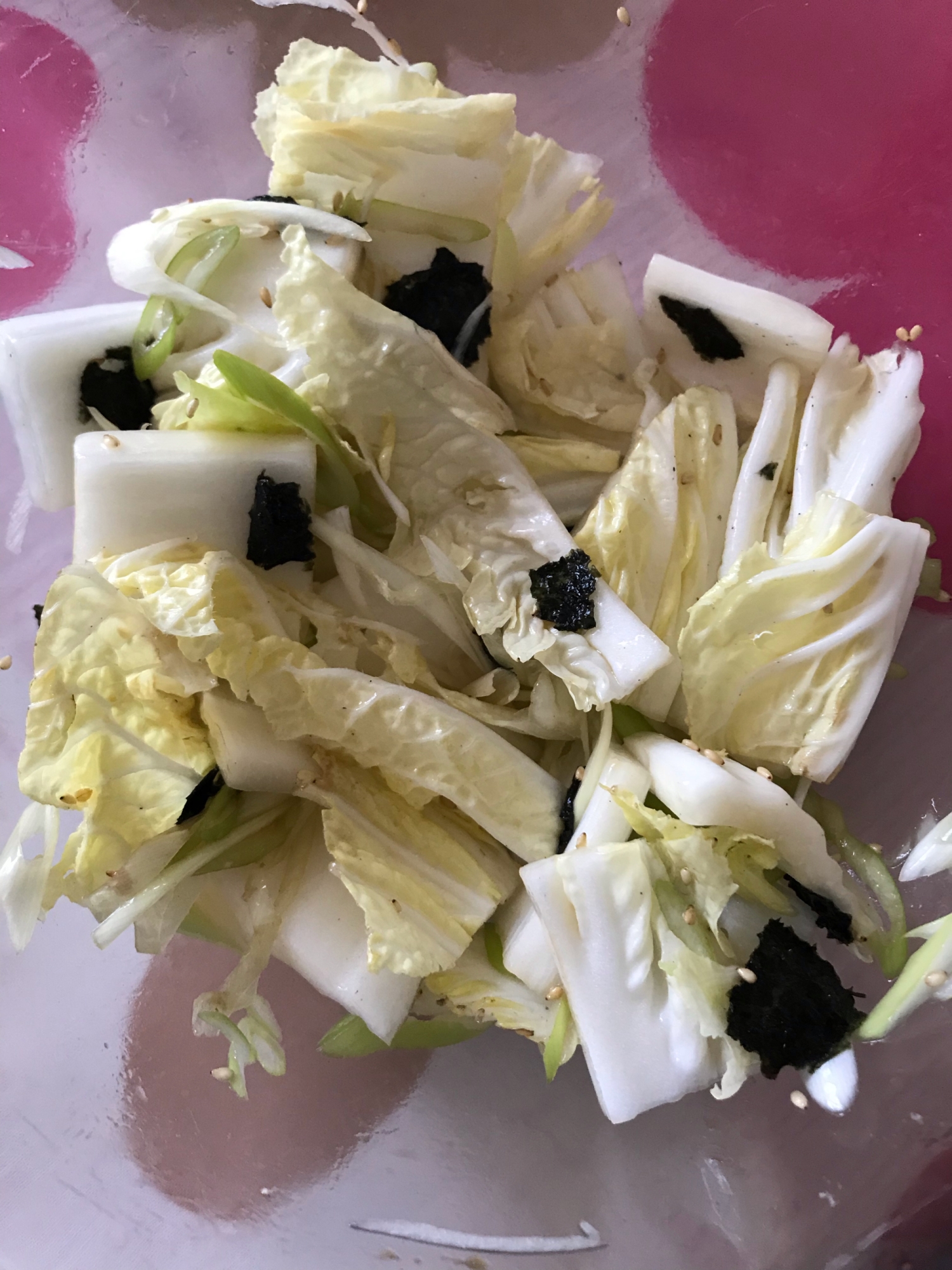 白菜とネギの韓国風サラダ