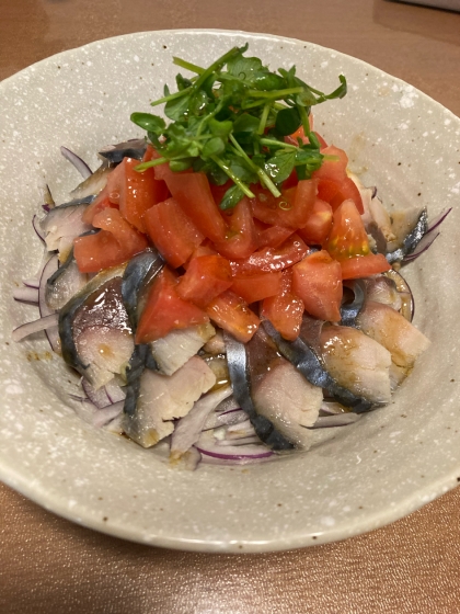 血液サラサラ♡しめ鯖とトマトと玉ねぎのカルパッチョ