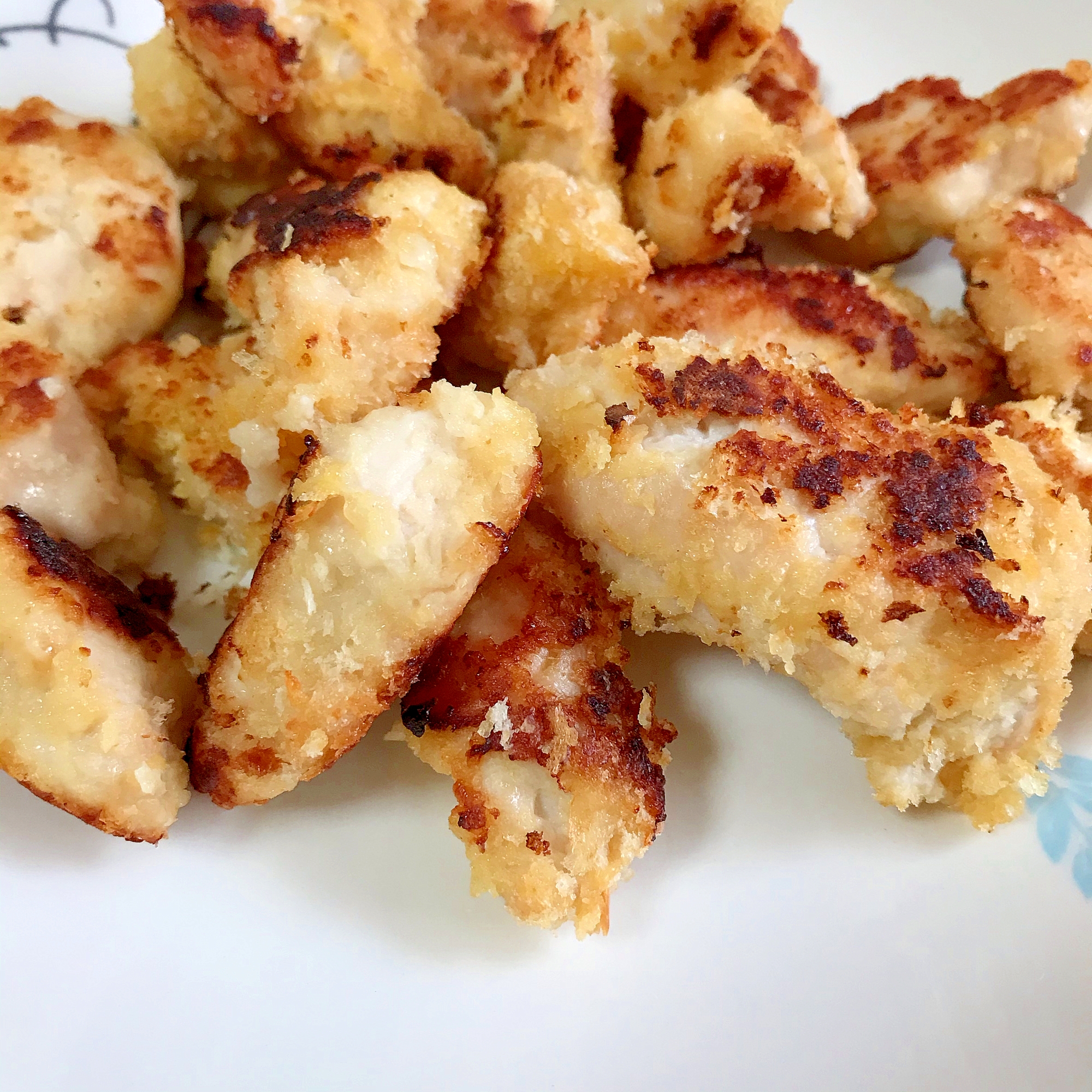 鶏ささみの鶏がら醤油パン粉焼き