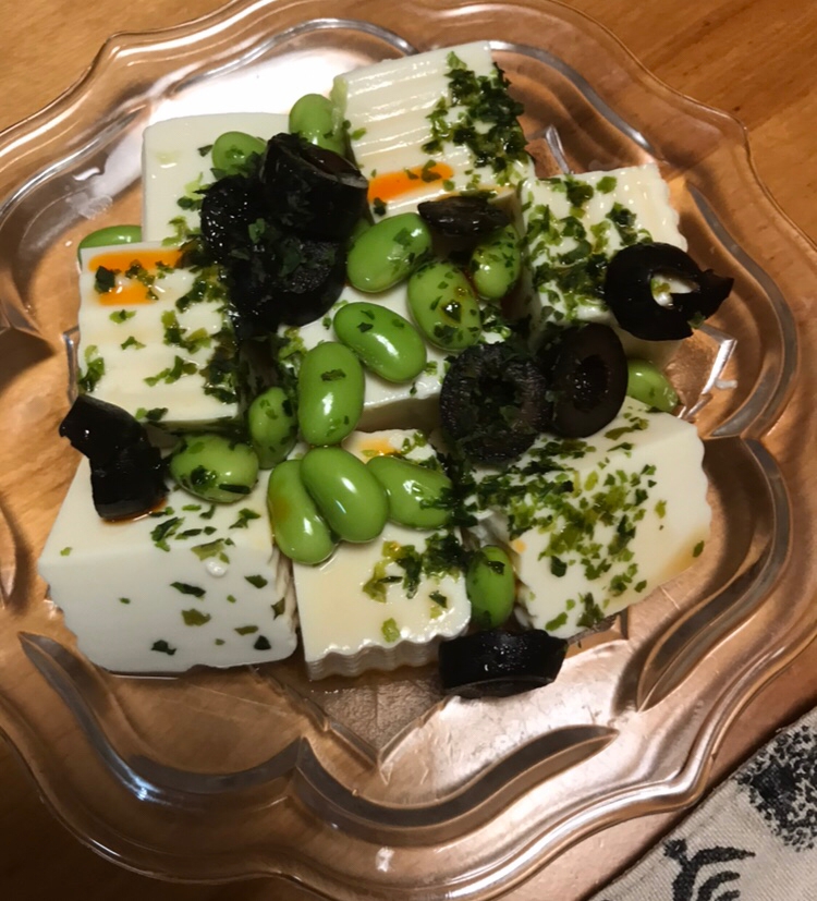 枝豆と豆腐の青のりサラダ