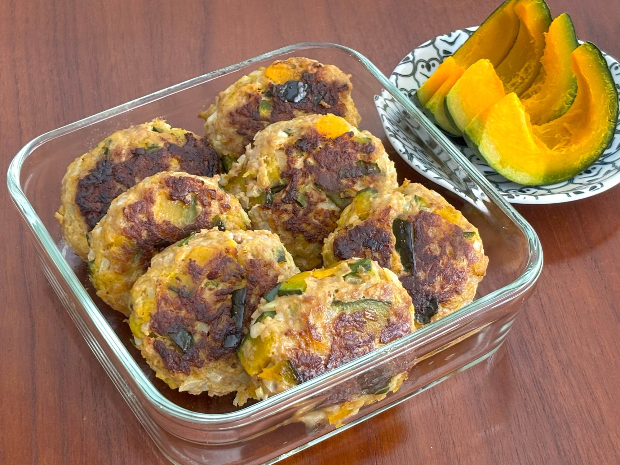 ゴロゴロかぼちゃのハンバーグ