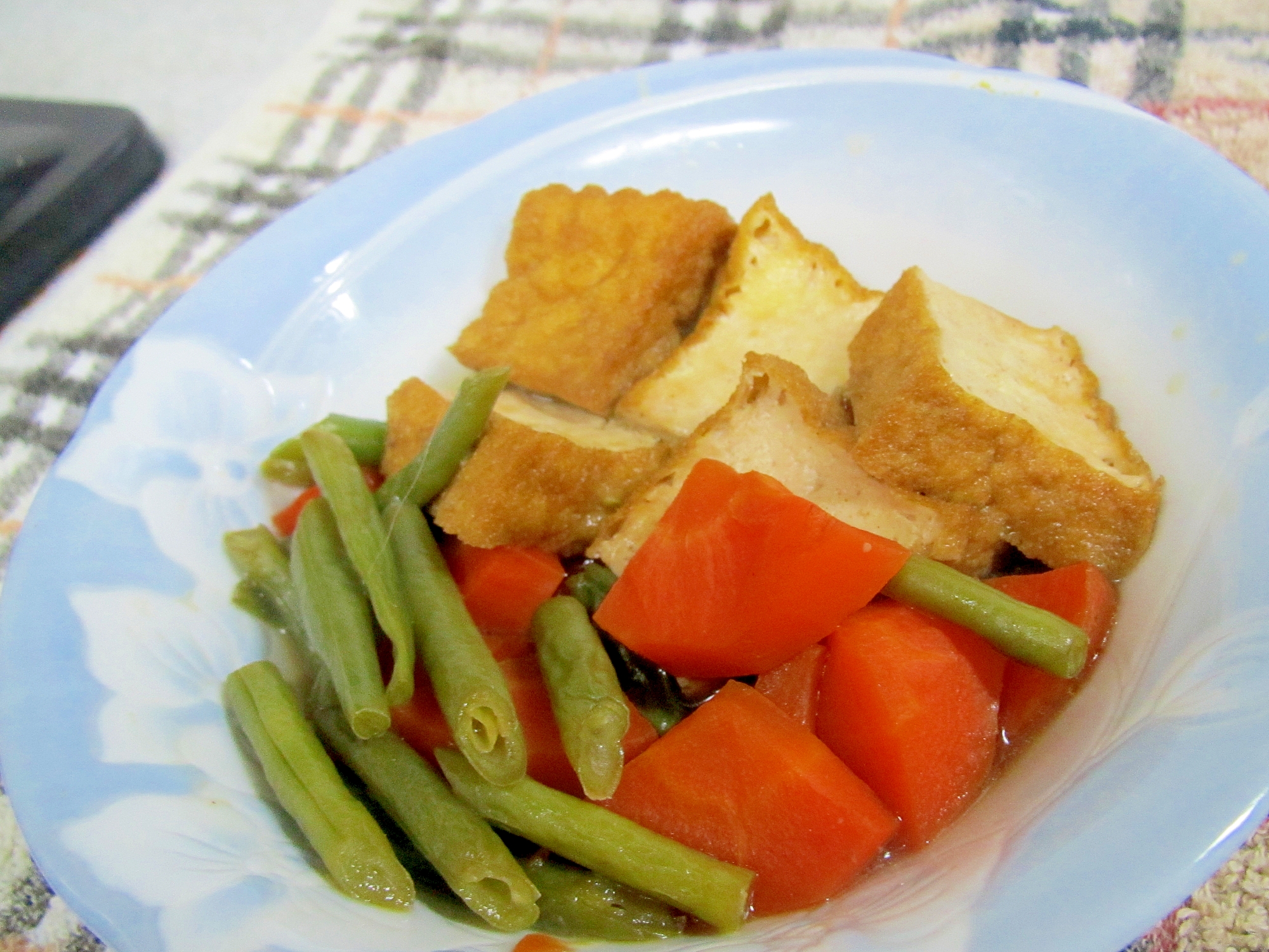 麺つゆ使って☆厚揚げの煮物