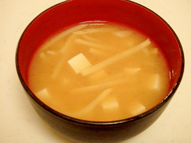 竹の子と豆腐の味噌汁