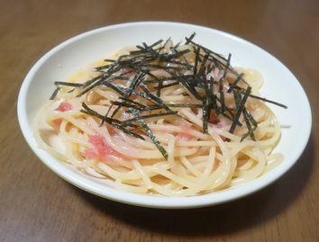 白だしで明太子パスタ