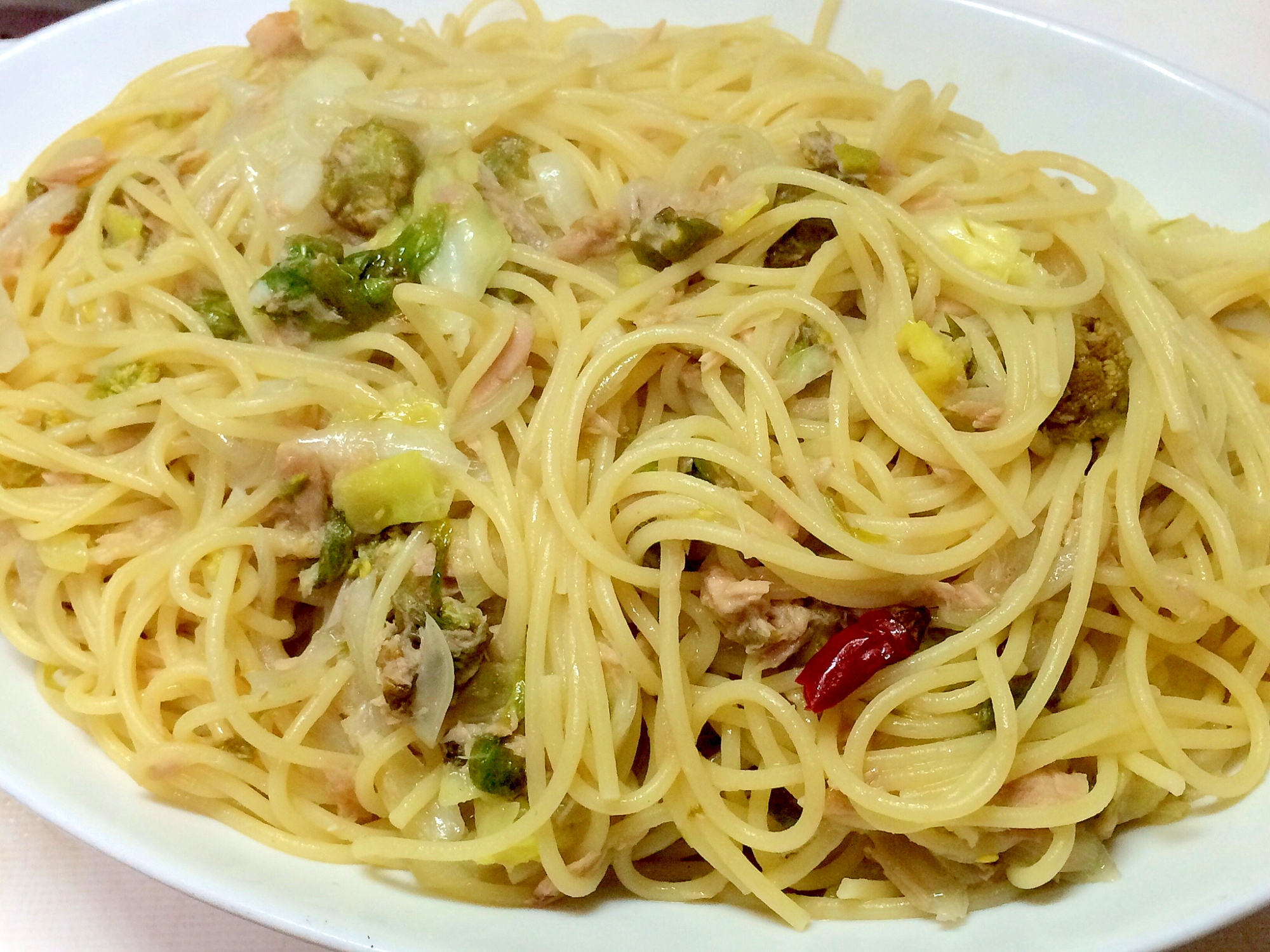 春の風味フキノトウのペペロンチーノ レシピ 作り方 By けにーパパ 楽天レシピ