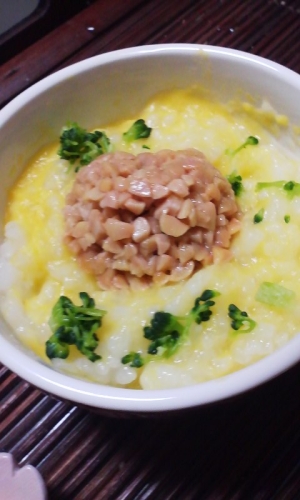 離乳食★納豆コーン粥