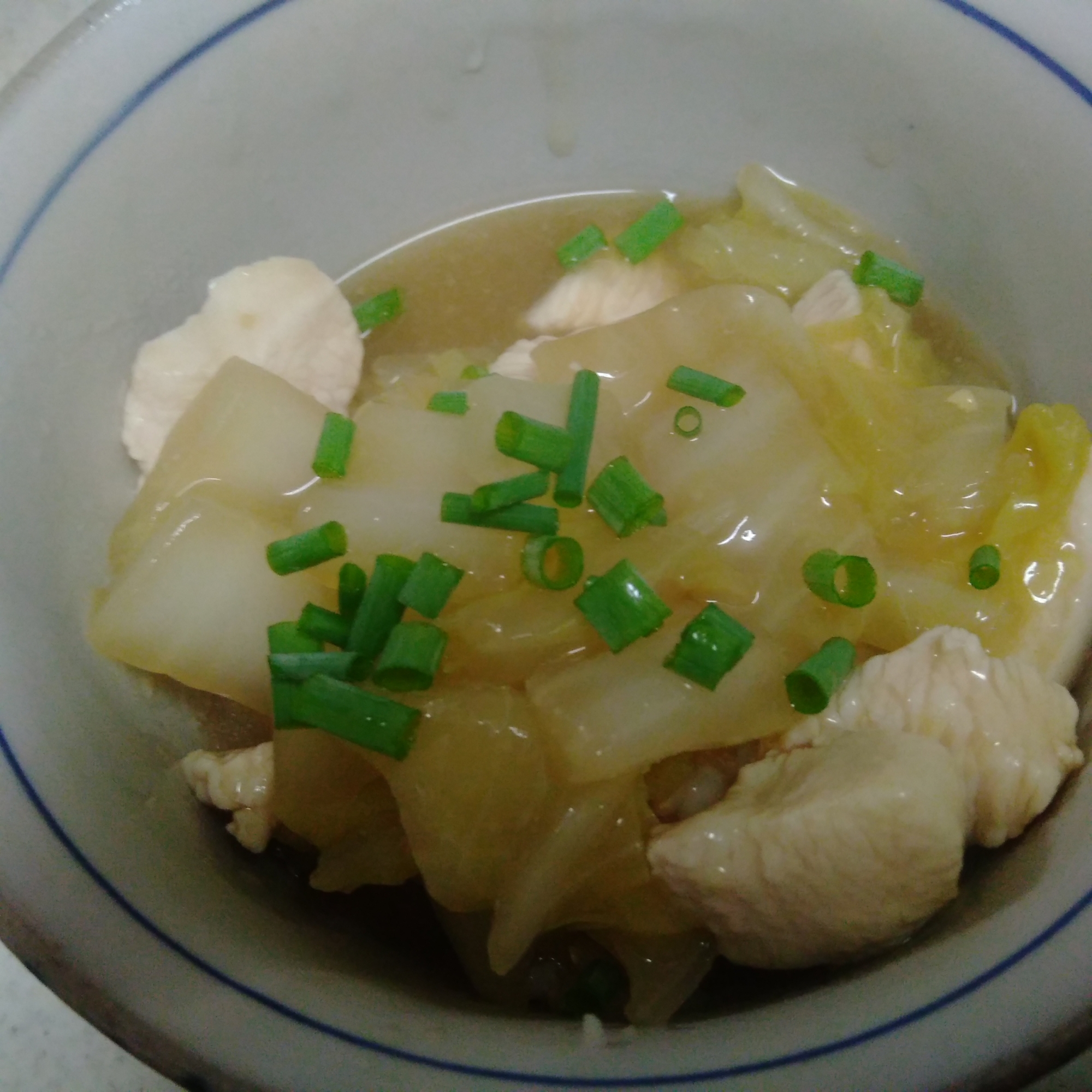 鶏肉と白菜の甘辛い丼