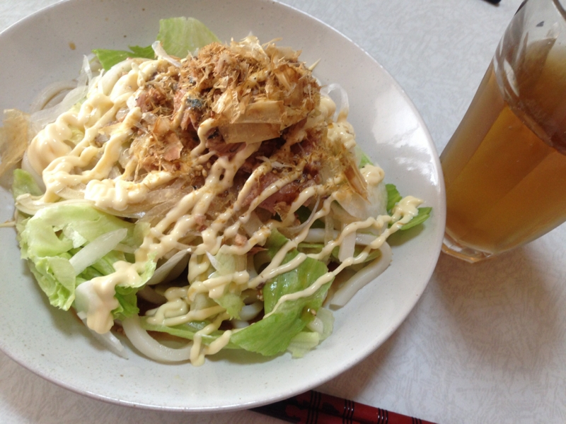 サバ缶deサラダうどん☆