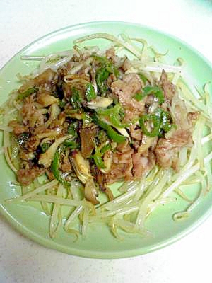 おろしリンゴ・舞茸ピーマン入り豚肉のしょうが焼き
