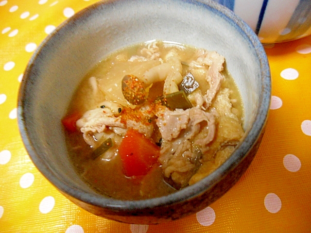 圧力鍋でやわらか野菜の豚汁