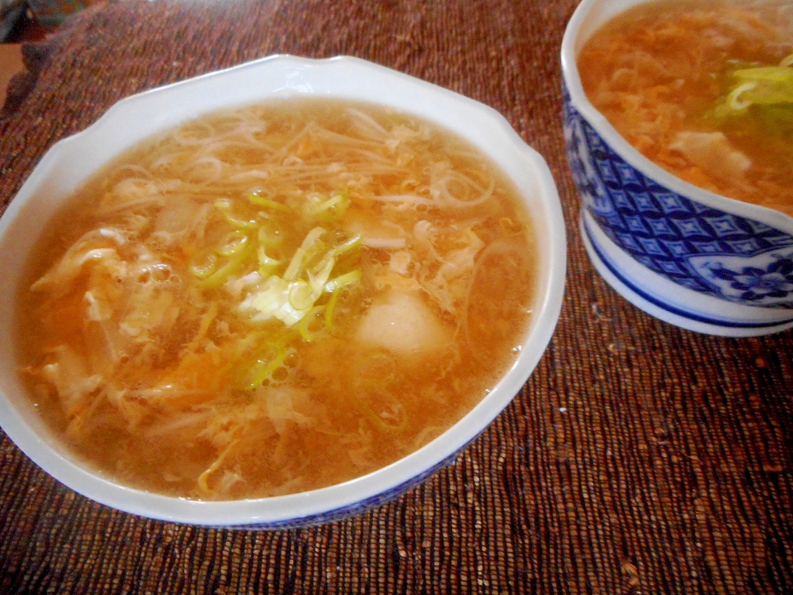 ネギと卵にゅう麺