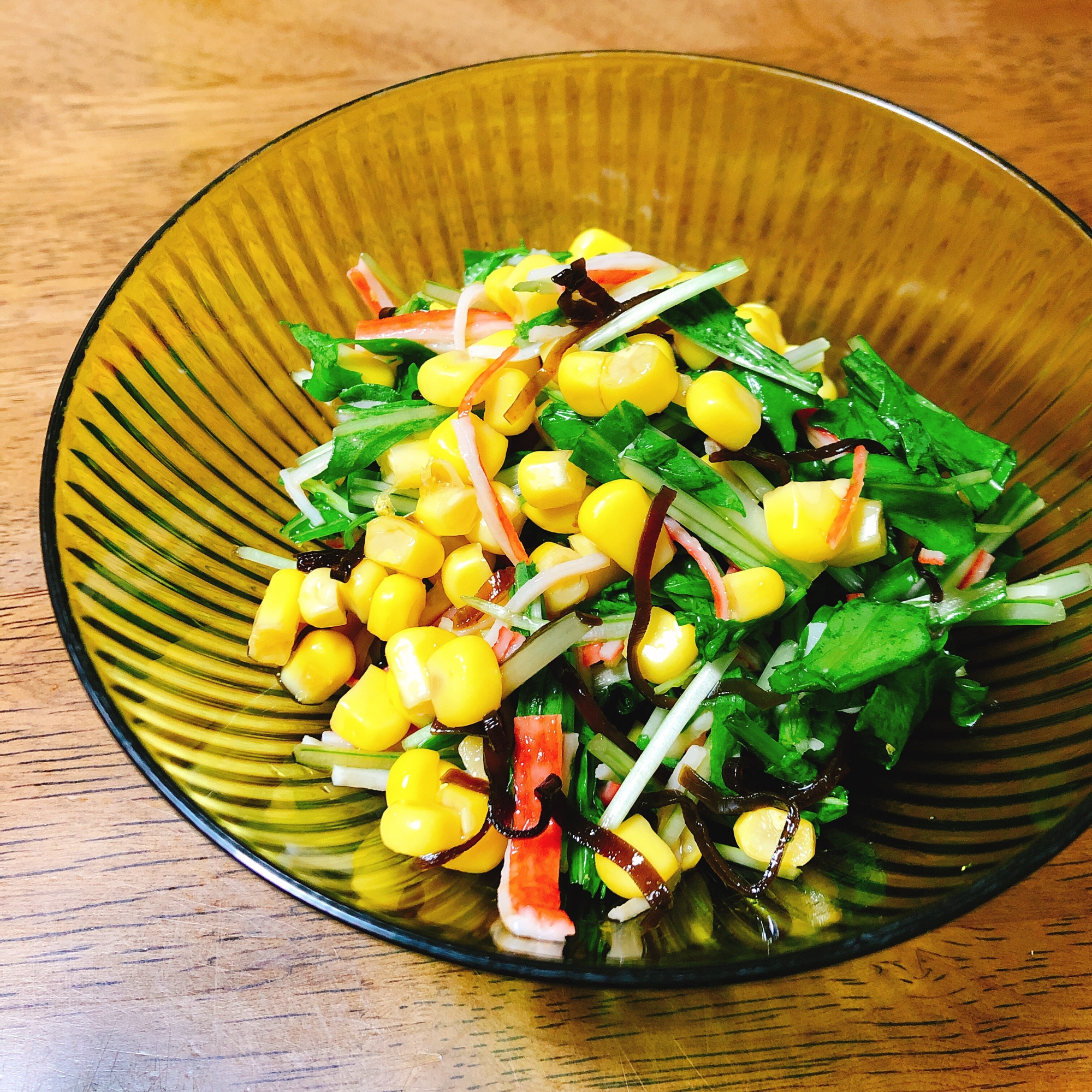 シャキシャキ！水菜の塩昆布和え