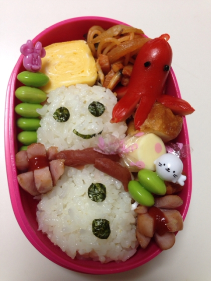 簡単キャラ弁☆ゆきだるまのお弁当♪