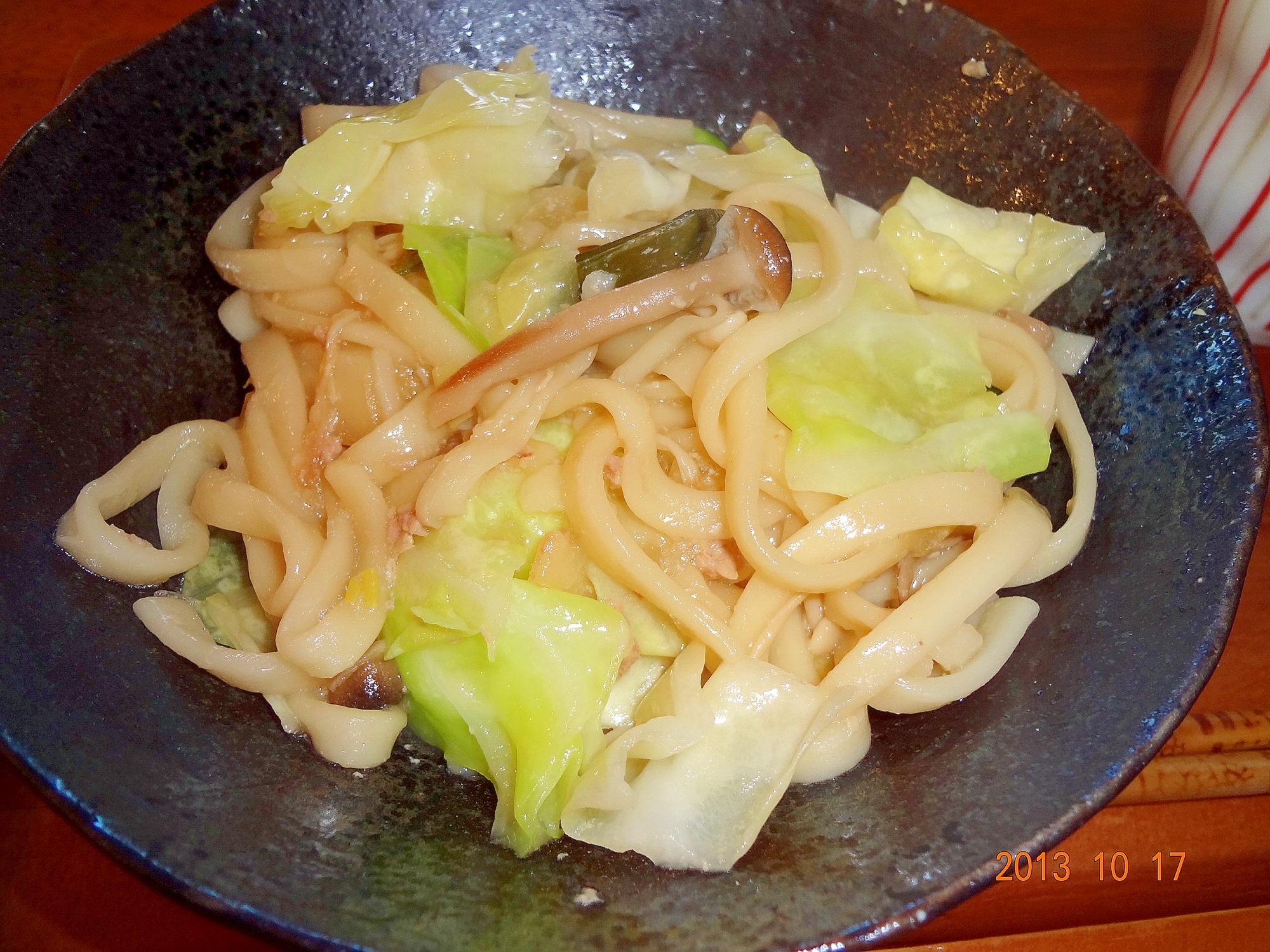 あまりもので焼きうどん