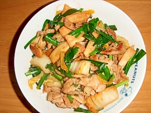 白菜と豚肉のキムチ炒め