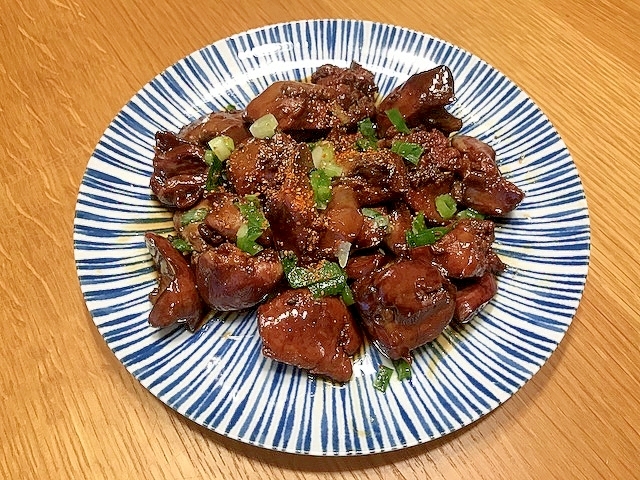 フライパンで鶏レバーの甘辛炒め