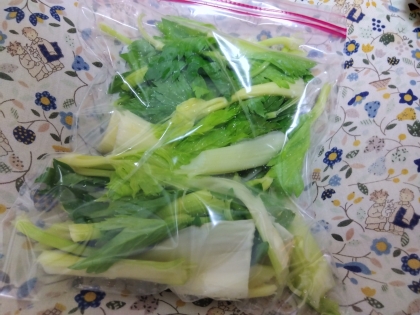 水菜☆水菜の冷凍保存☆1ヶ月保存出来ます☆