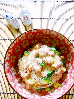 【納豆】きゅうり＋練梅＋マヨネーズで