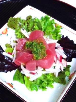 マグロのお刺身で 鮪のサラダの玉葱ポン酢がけ レシピ 作り方 By Tsuguminokoneta 楽天レシピ