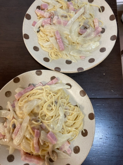 豆乳レモンクリームパスタ